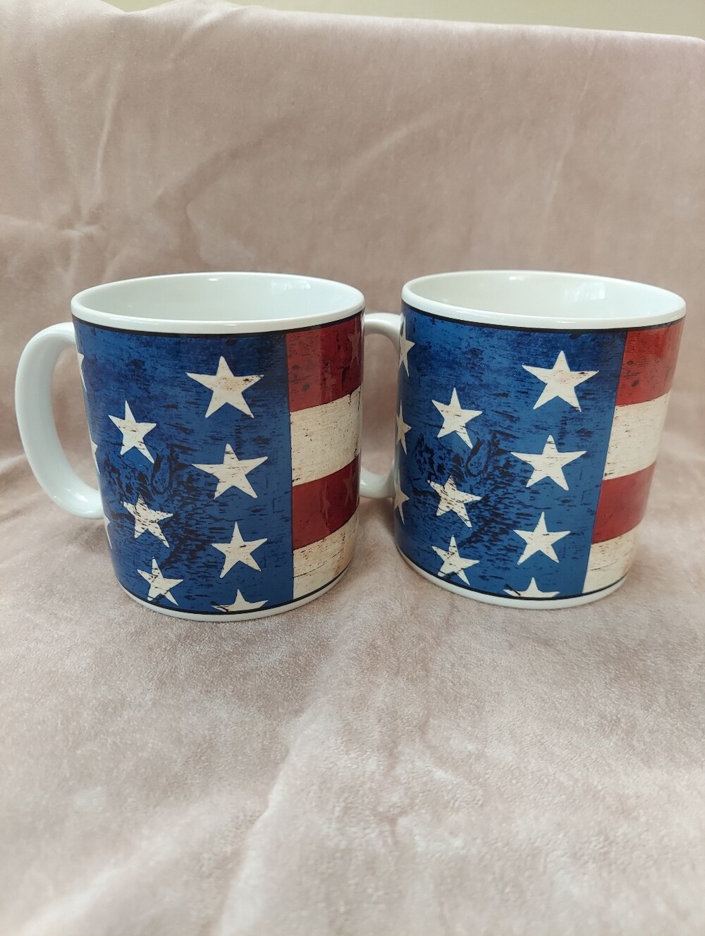Warren Kimble American Flag Stars Stripes 12oz  Coffee mugs Red White Blue USA
